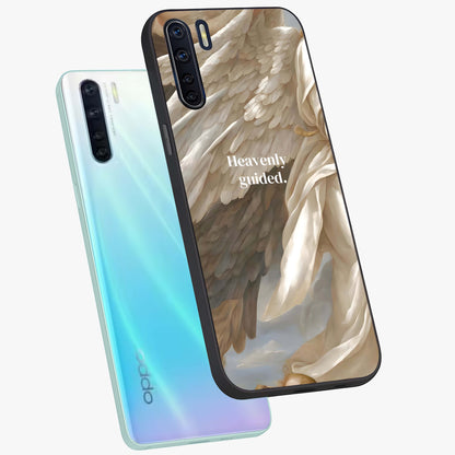 Divine Winged Grace Glass Case displayed in angled mockup highlighting graceful wing design with divine aesthetic style.