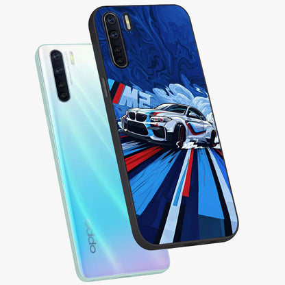Drift Power Rush Glass Case displayed in angled mockup highlighting powerful drift car design with sporty aesthetic style.