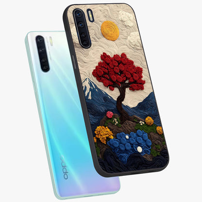 Eternal Nature Tapestry Glass Case displayed in angled mockup highlighting detailed botanical pattern with artistic aesthetic.