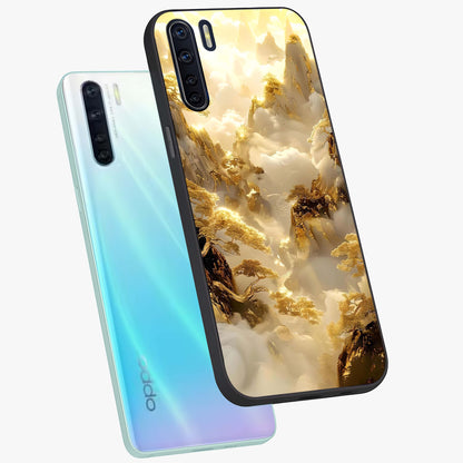 Gates Of Illumination Glass Case displayed in angled mockup highlighting radiant portal inspired design with fantasy aesthetic.