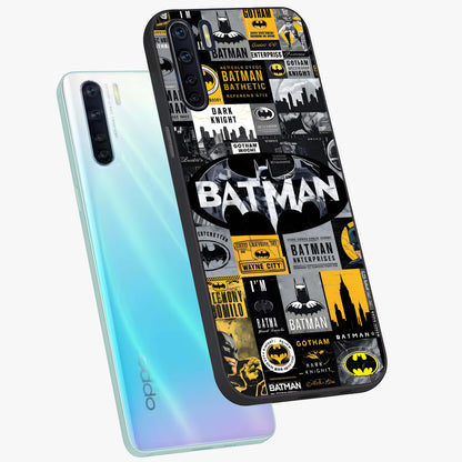 Knight Gotham Rise Glass Case displayed in angled mockup highlighting powerful knight silhouette design with dramatic aesthetic.