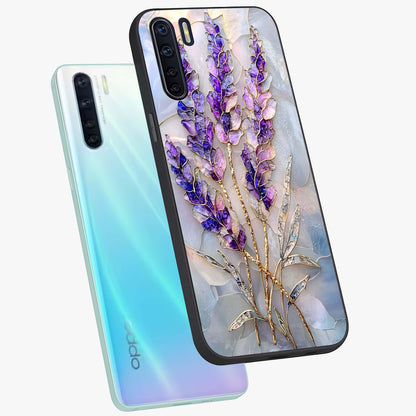 Lavender Dream Glow Glass Case displayed in angled mockup highlighting dreamy purple glow design with soft artistic style.