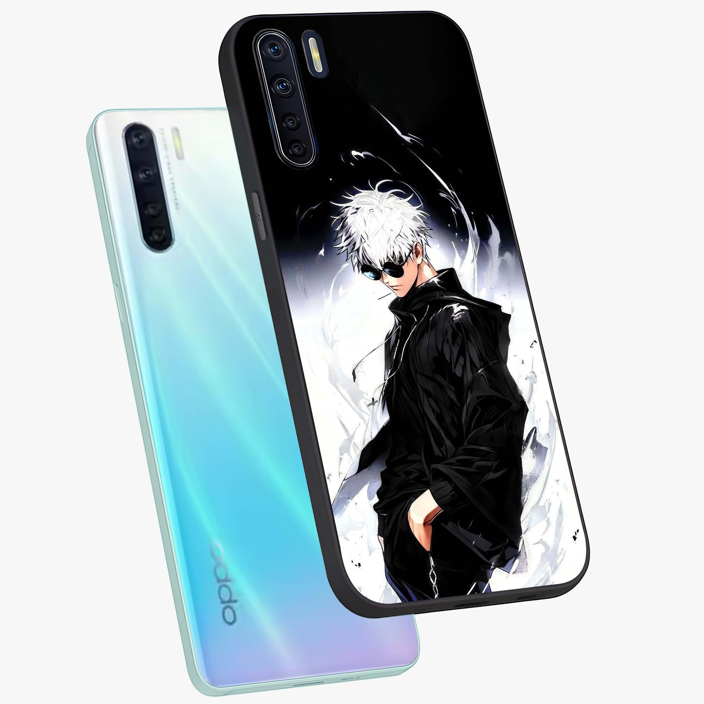 Limitless Shadow King Glass Case displayed in angled mockup highlighting dramatic dark hero design with intense aesthetic.