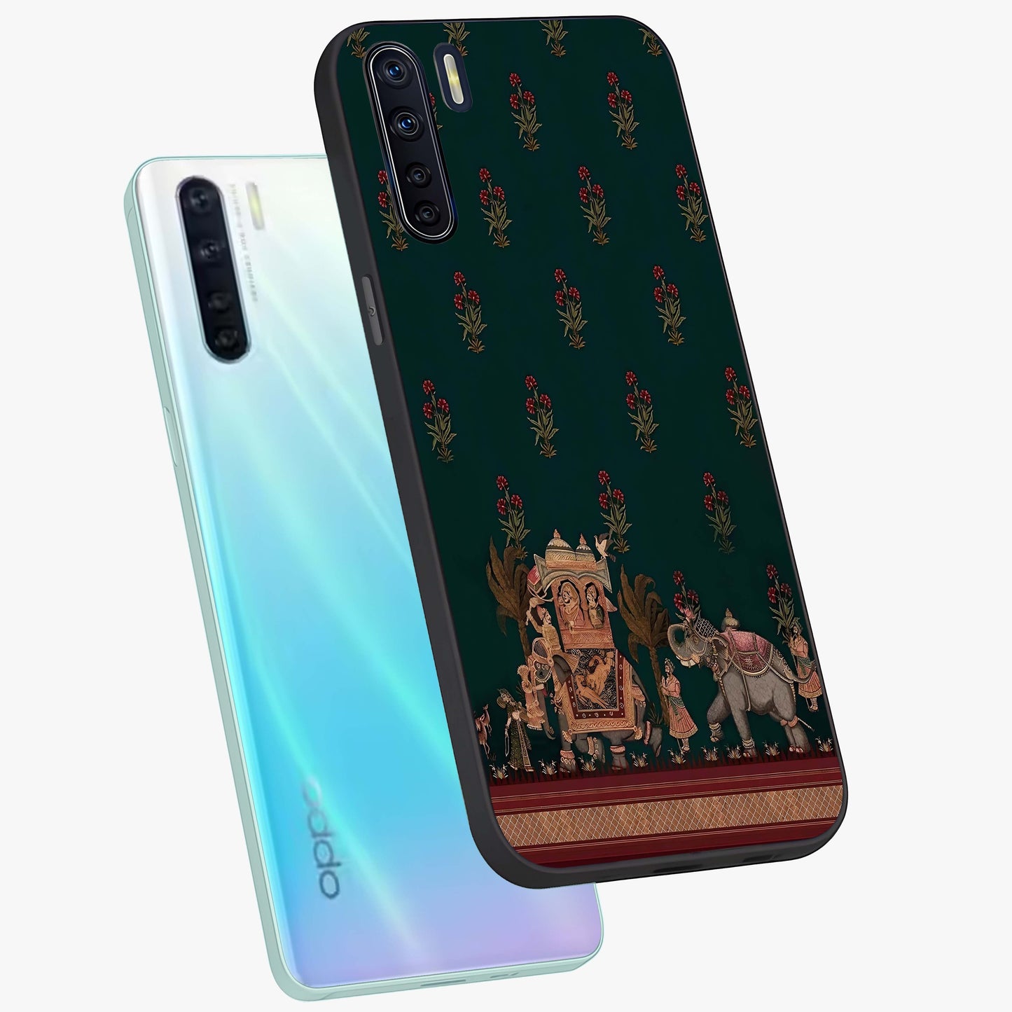 Macmerise Glass Case displayed in angled mockup highlighting trendy graphic design with sleek aesthetic style.