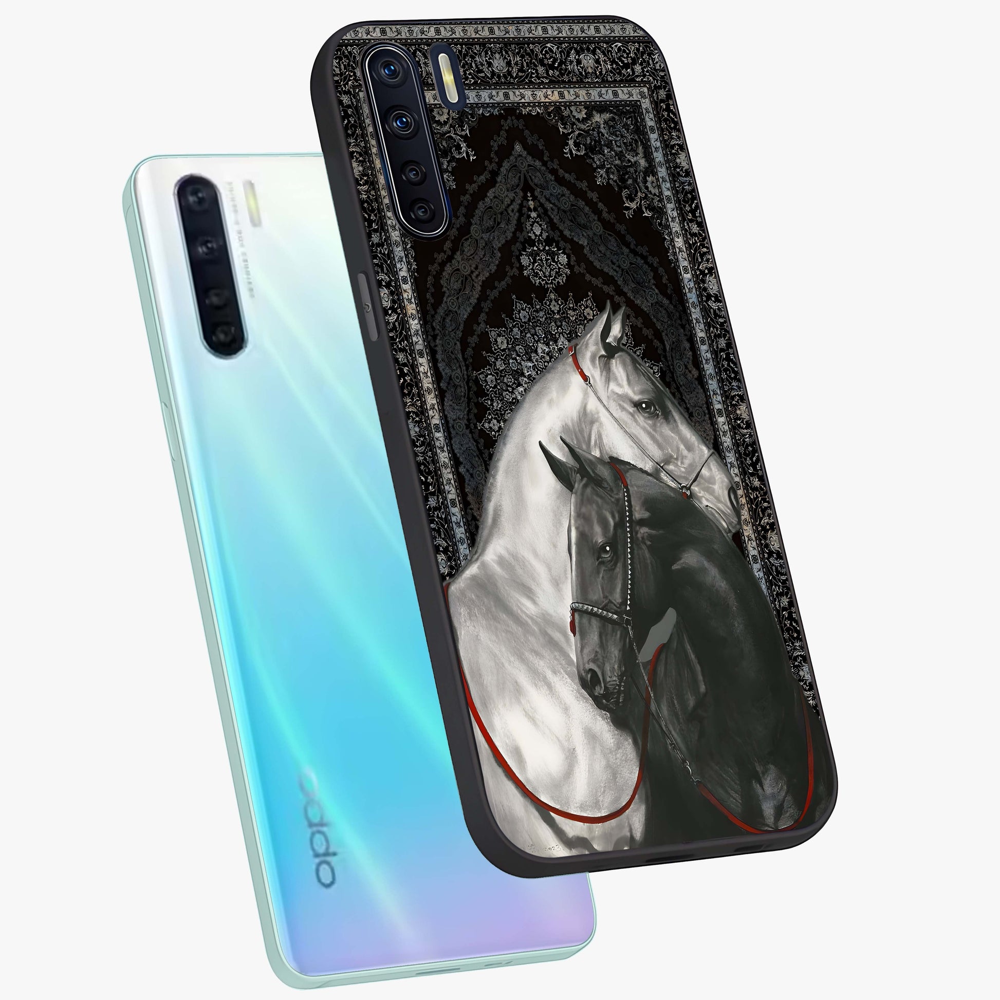 Majestic Ride Legacy Glass Case displayed in angled mockup highlighting sleek vehicle design with bold racing aesthetic.