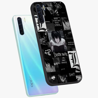 Midnight Chaos Mind Glass Case displayed in angled mockup highlighting chaotic artistic design with dramatic midnight aesthetic.