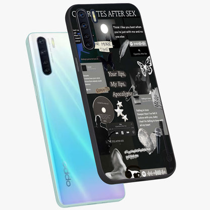 Midnight Love Echo Glass Case displayed in angled mockup highlighting elegant love inspired design with deep aesthetic style.