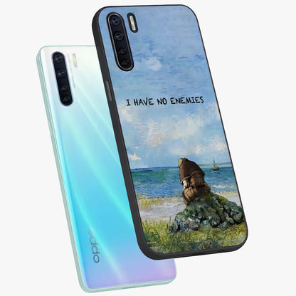 Peace Beyond War Glass Case displayed in angled mockup highlighting meaningful message design with artistic aesthetic style.