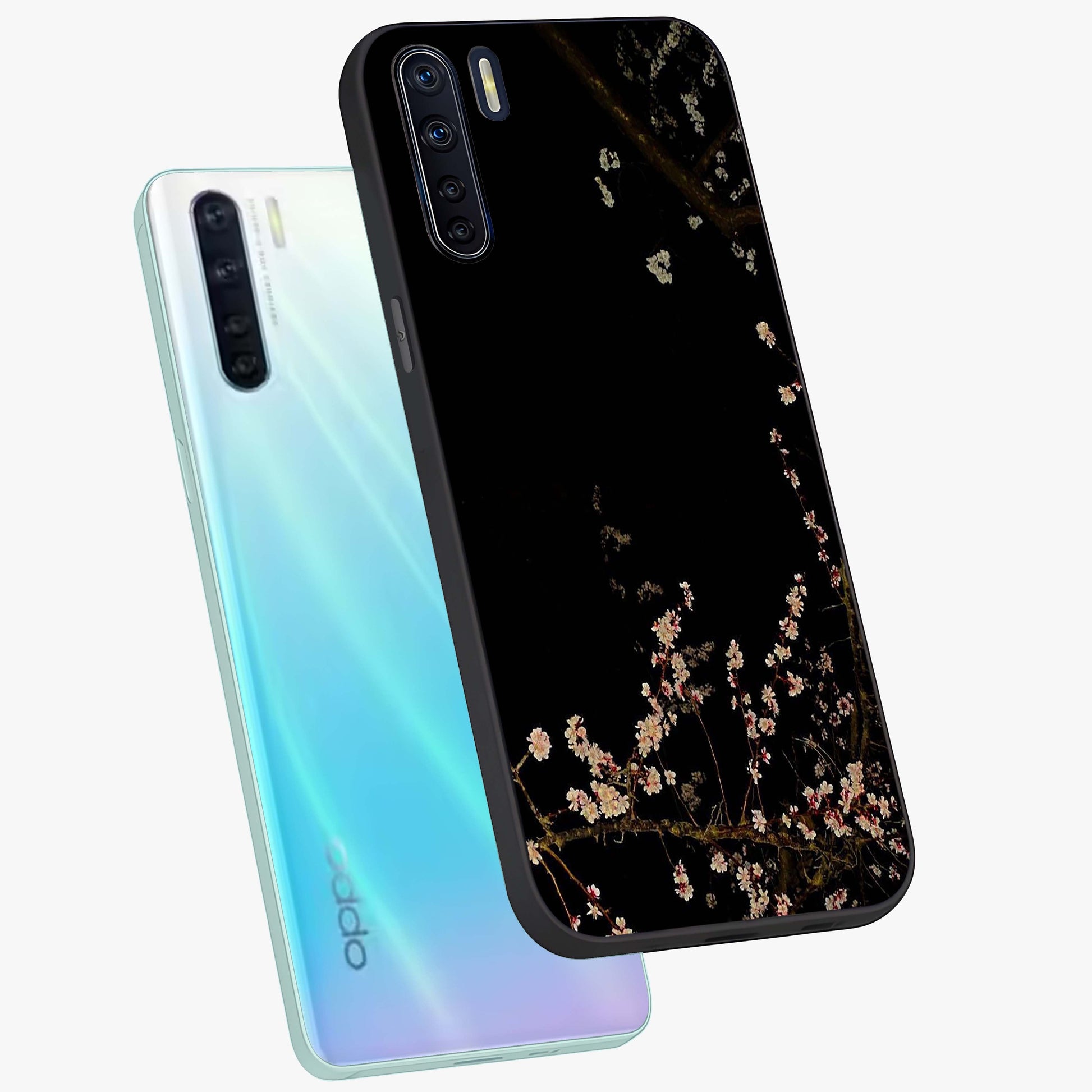 Petal Moon Light With Custom Name Glass Case displayed in angled mockup highlighting delicate petal design with custom name feature.