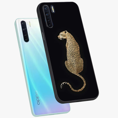 Regal Leopard Glass Case displayed in angled mockup highlighting powerful animal illustration with stylish wild aesthetic.
