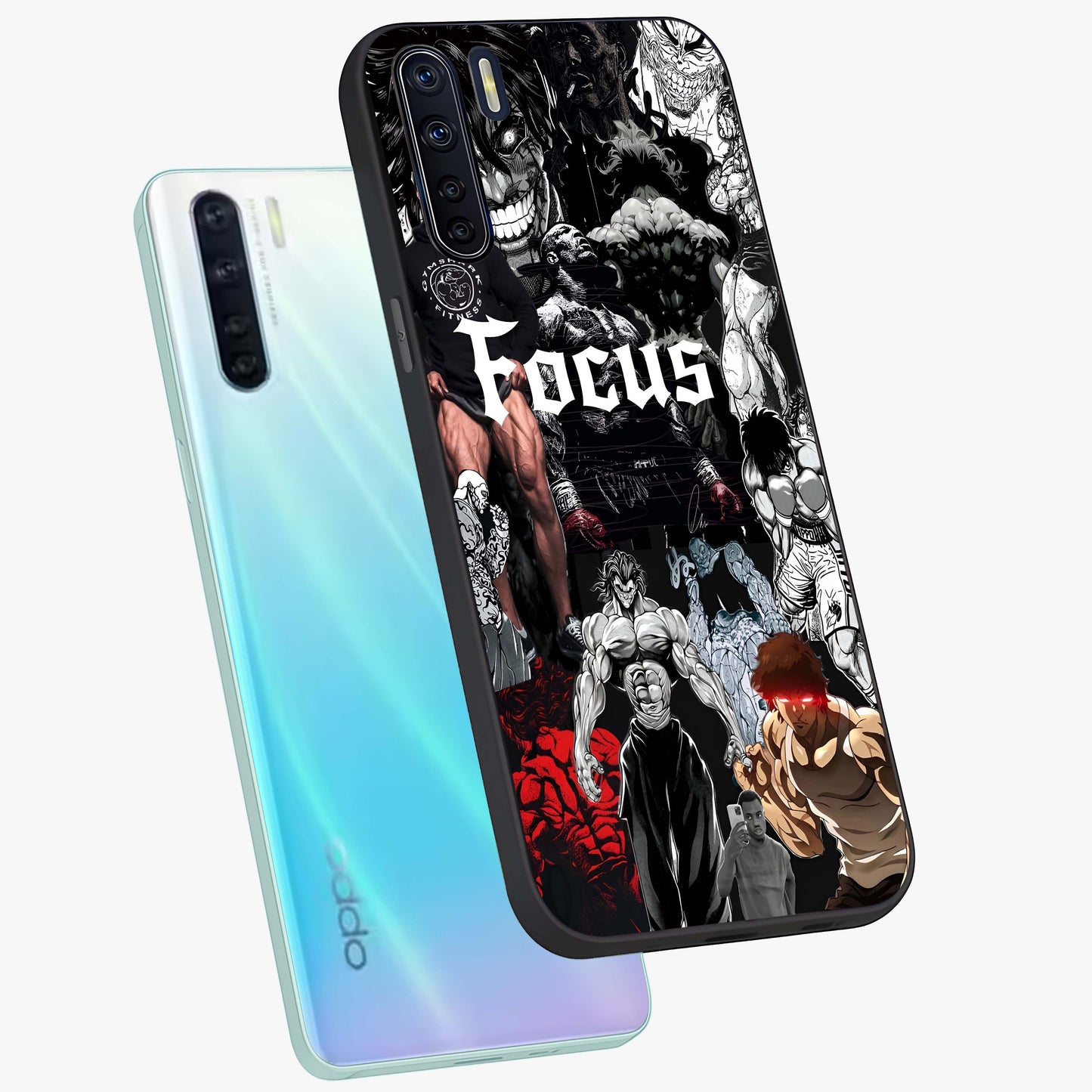 Relentless Power Focus Glass Case displayed in angled mockup highlighting bold statement design with modern aesthetic style.