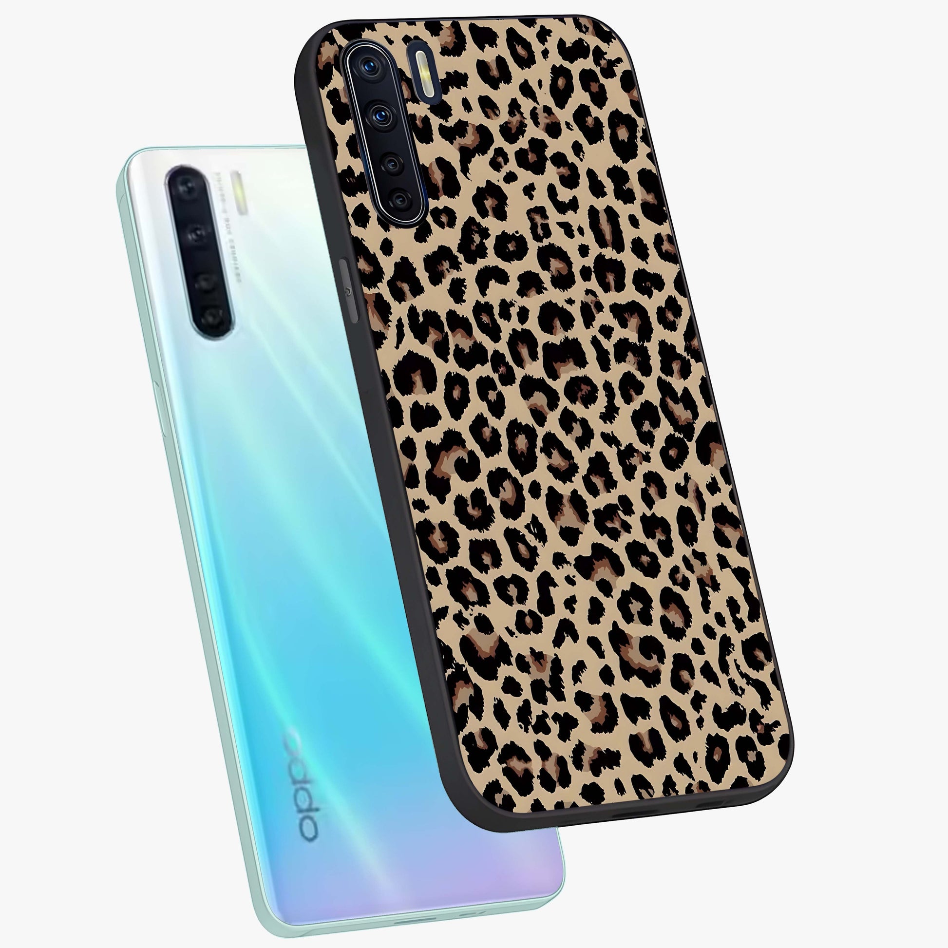 Savage Chic Pattern Glass Case displayed in angled mockup highlighting bold fashion inspired design with chic aesthetic.