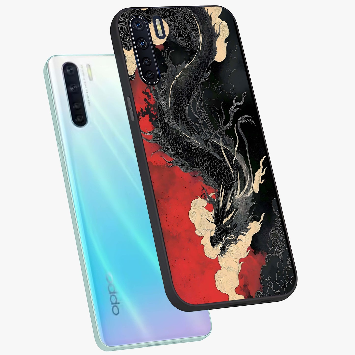 Shadow Dragon Fury Glass Case displayed in angled mockup highlighting powerful dragon illustration with dark fantasy aesthetic.