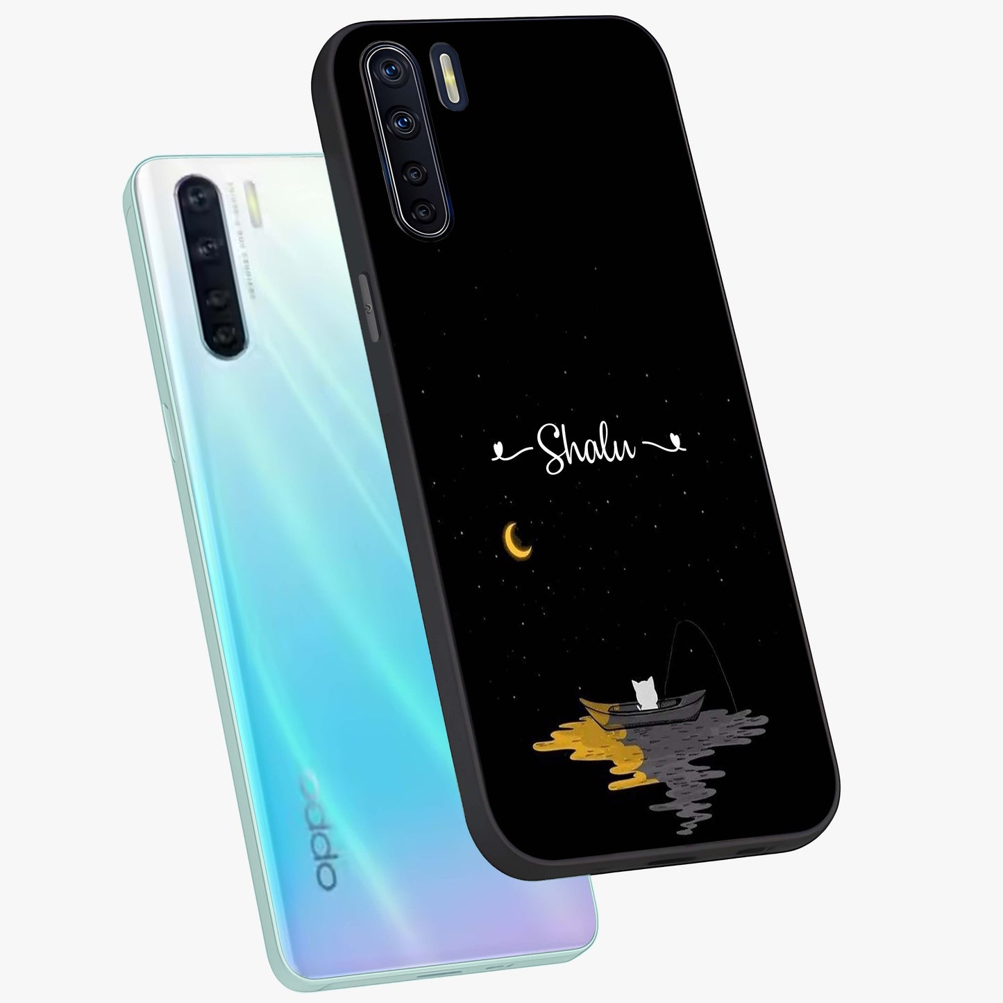 Silent Night Row Glass Case displayed in angled mockup highlighting peaceful evening design with dreamy night aesthetic.