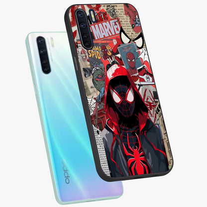 Spider Collage Street Glass Case displayed in angled mockup highlighting dynamic street style collage design with comic aesthetic.