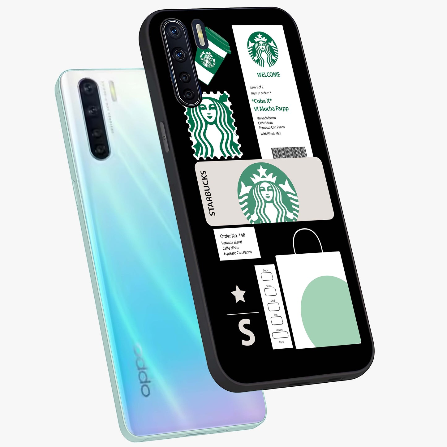 Starbucks Mocha Glass Case displayed in angled mockup highlighting stylish mocha themed design with cozy café aesthetic.