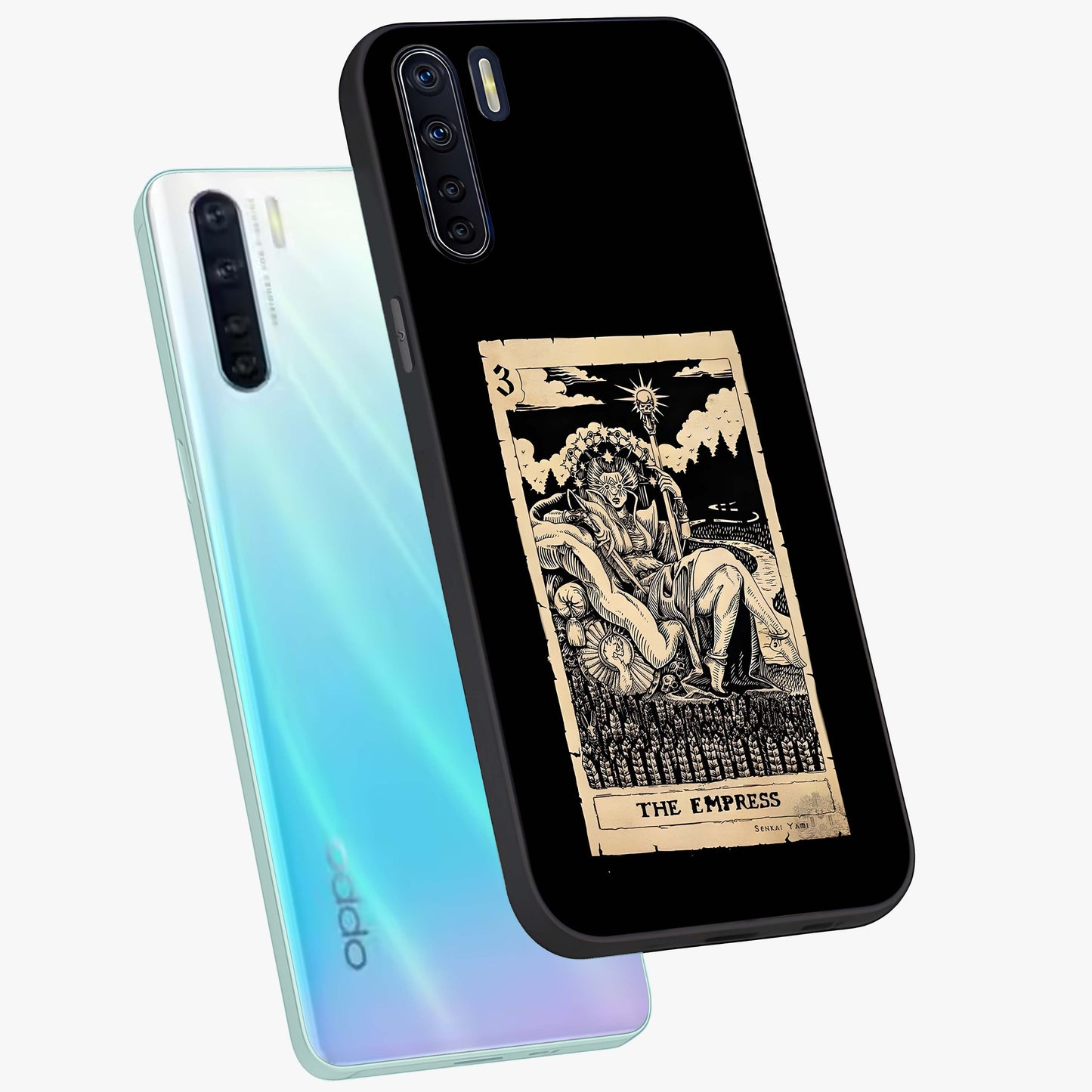 The Empress Glass Case displayed in angled mockup highlighting elegant royal design with majestic aesthetic style.