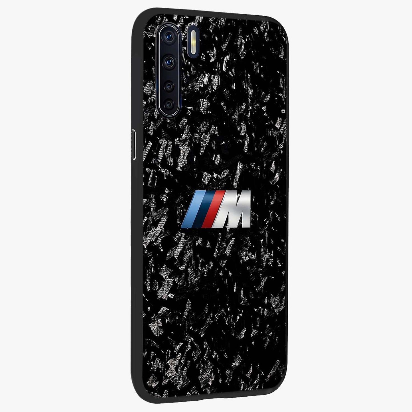 Carbon Speed Mark Glass Case upright view showcasing modern carbon speed graphic with bold automotive theme.