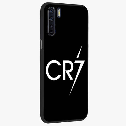 Cr7 Elite Strike Glass Case upright view showcasing energetic football inspired design with modern sports aesthetic.