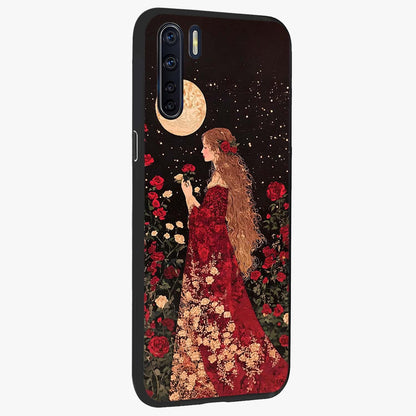 Crimson Dreams Glass Case upright view showcasing dreamy red toned artwork with modern aesthetic style.