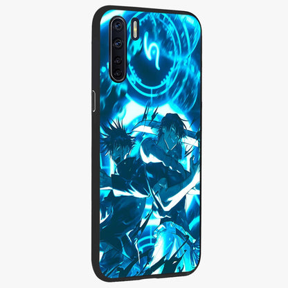 Cursed Energy Clash Glass Case upright view showcasing dramatic clash artwork with bold supernatural theme.
