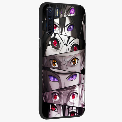 Eyes of Destiny Glass Case upright view showcasing symbolic eye artwork with dramatic artistic theme.