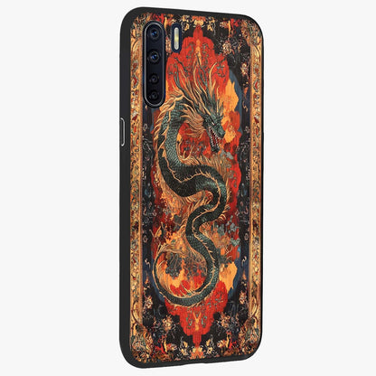 Inferno Dragon Soul Glass Case upright view showcasing intense dragon artwork with fantasy fire theme.