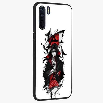Itachi Limited Edition Naruto Anime Glass Case upright view showcasing intense anime artwork with powerful character theme.