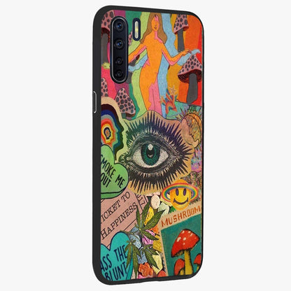 Mystic Eye Wonderland Glass Case upright view showcasing symbolic eye artwork with mysterious fantasy theme.
