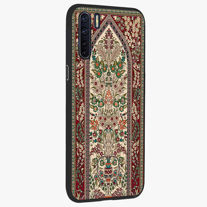 Persian Inspired Glass Case upright view showcasing decorative Persian artwork with rich heritage theme.