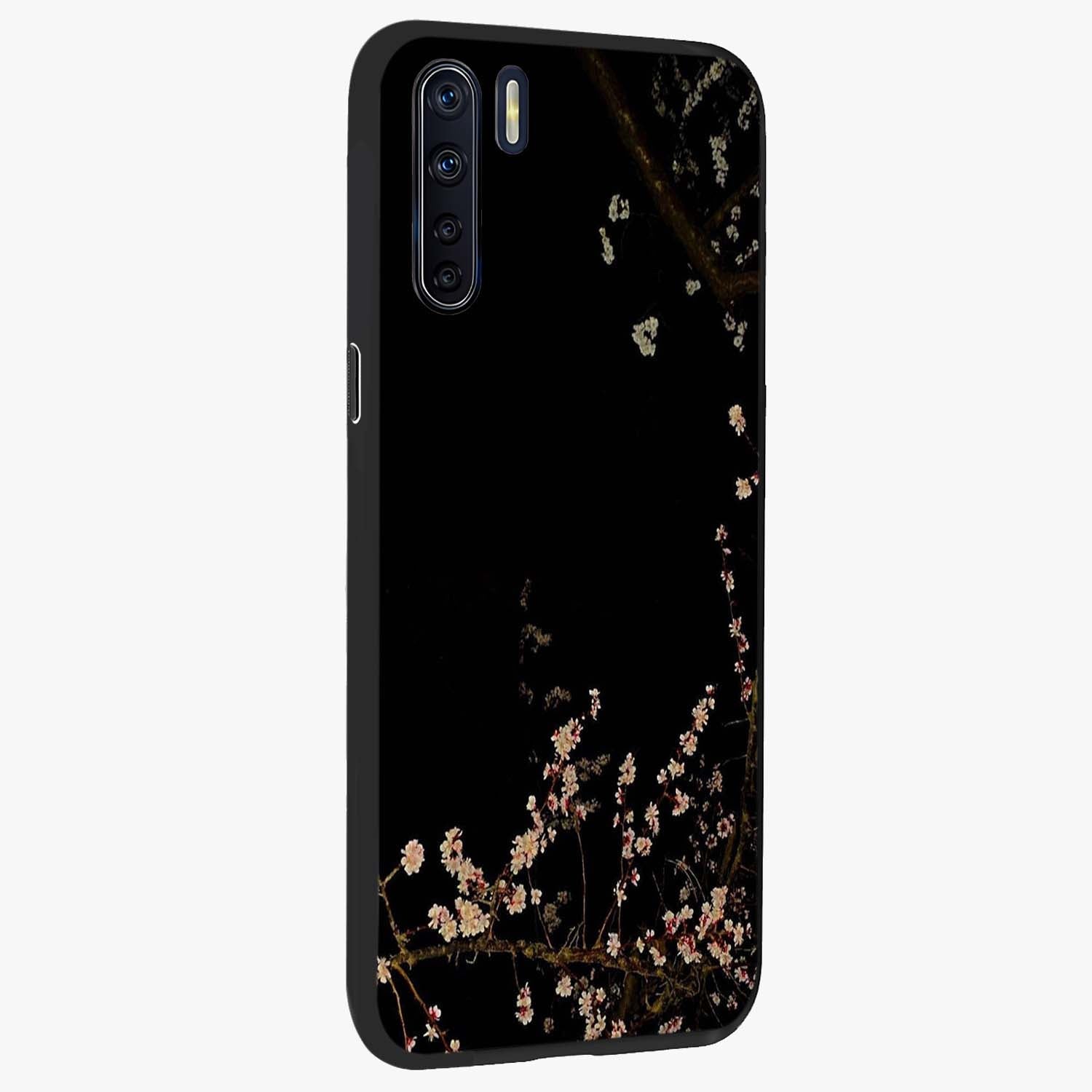 Petal Moon Light With Custom Name Glass Case upright view showcasing elegant floral moon artwork with personalized aesthetic.