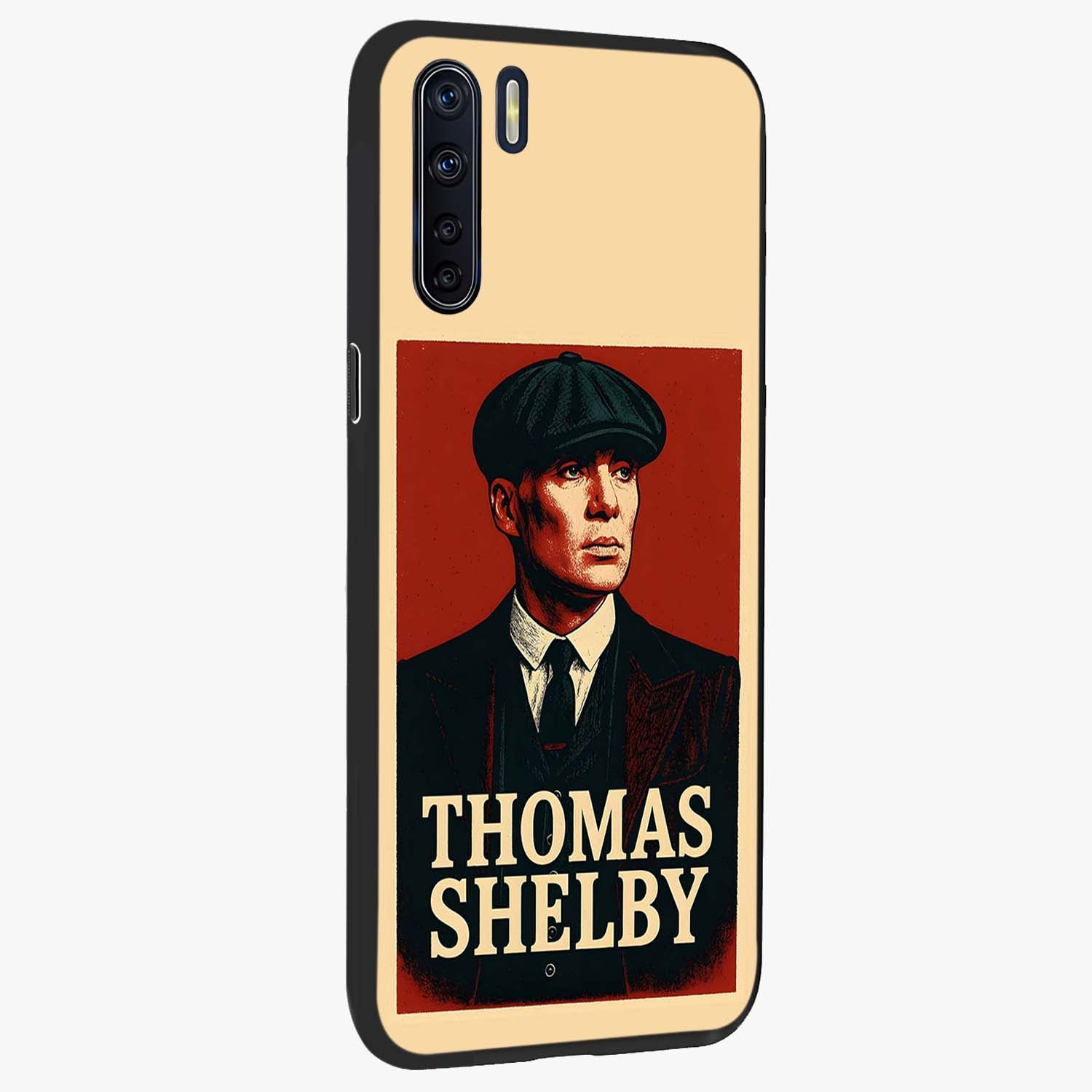 Vintage Mafia Authority Glass Case upright view showcasing dramatic vintage artwork with iconic authority theme.
