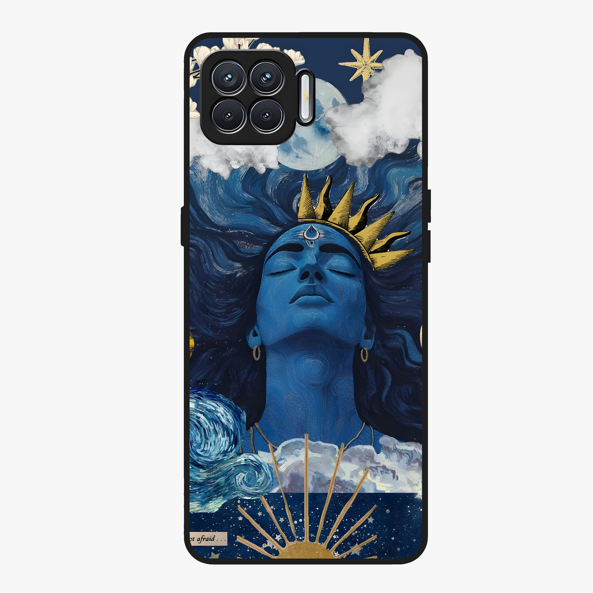 Aesthetic Lord Shiva Glass Case showing flat back view with divine Shiva artwork and glossy glass finish.