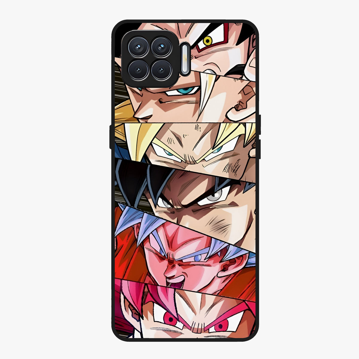 Anime Character Glass Case showing flat back view with vibrant anime artwork and glossy glass finish.