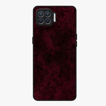 Crimson Fade Flow Glass Case showing flat back view with flowing crimson gradient artwork and glossy glass finish.