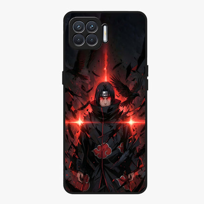 Focused Blade Discipline Glass Case showing flat back view with warrior sword themed artwork and glossy glass finish.