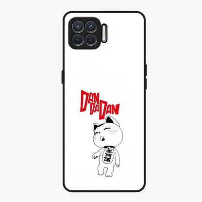 Playful Spirit Charm Glass Case showing flat back view with cheerful charm themed artwork and glossy glass finish.