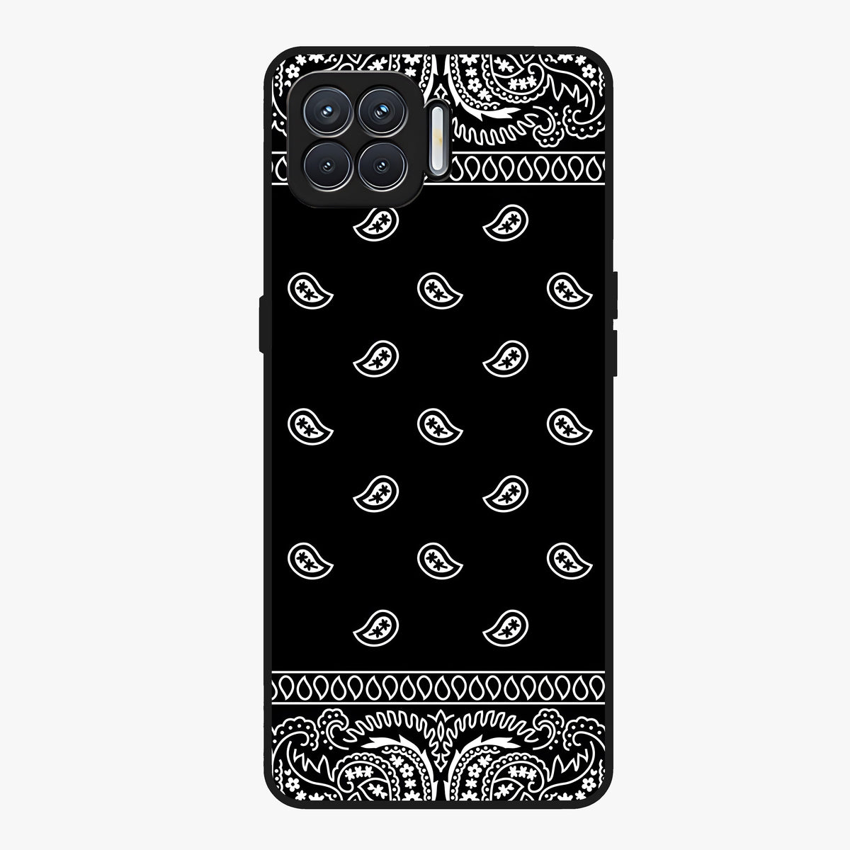 Retro Rebel Threads Glass Case showing flat back view with vintage street style artwork and glossy glass finish.