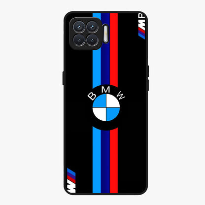 Turbo BMW Beast Glass Case showing flat back view with high performance sports car artwork and glossy glass finish.