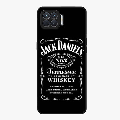Vintage Whiskey Heritage Glass Case showing flat back view with classic whiskey inspired artwork and glossy glass finish.