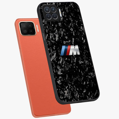 Carbon Speed Mark Glass Case displayed in angled mockup highlighting racing inspired carbon design and sleek aesthetic style.