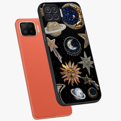 Celestial Gem Constellations Glass Case displayed in angled mockup highlighting gemstone inspired constellation design.