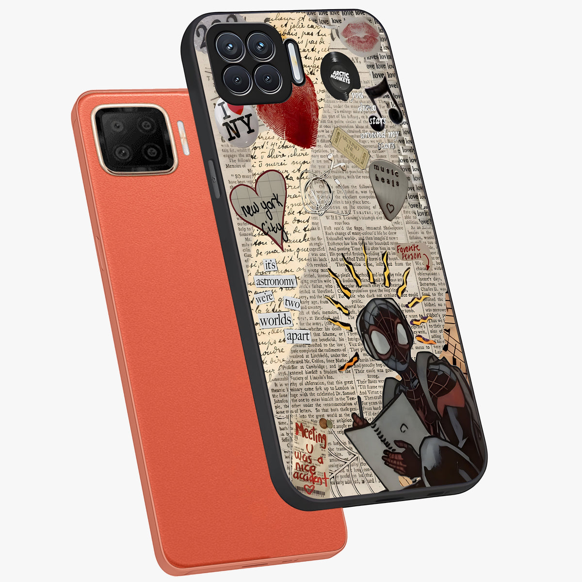 City Dream Sketch Glass Case displayed in angled mockup highlighting minimal city illustration with aesthetic sketch style.