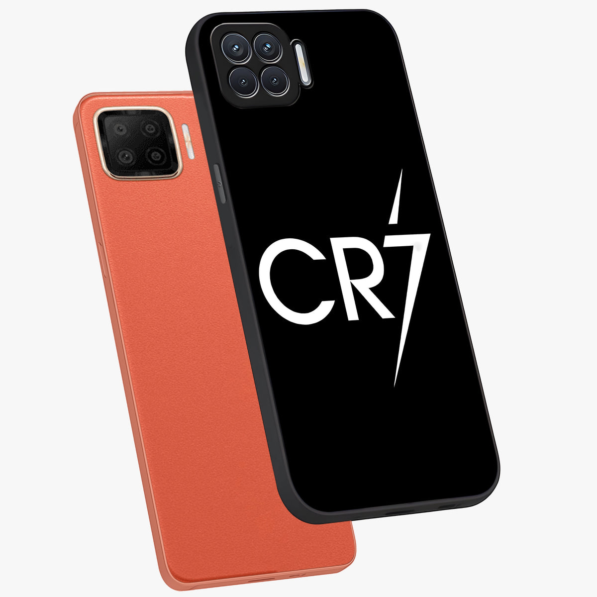 Cr7 Elite Strike Glass Case displayed in angled mockup highlighting powerful sports graphic with bold athletic theme.
