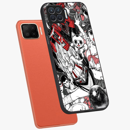 Crimson Chaos Panel Glass Case displayed in angled mockup highlighting chaotic panel style design with modern graphic theme.