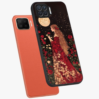 Crimson Dreams Glass Case displayed in angled mockup highlighting soft crimson aesthetic design with artistic theme.