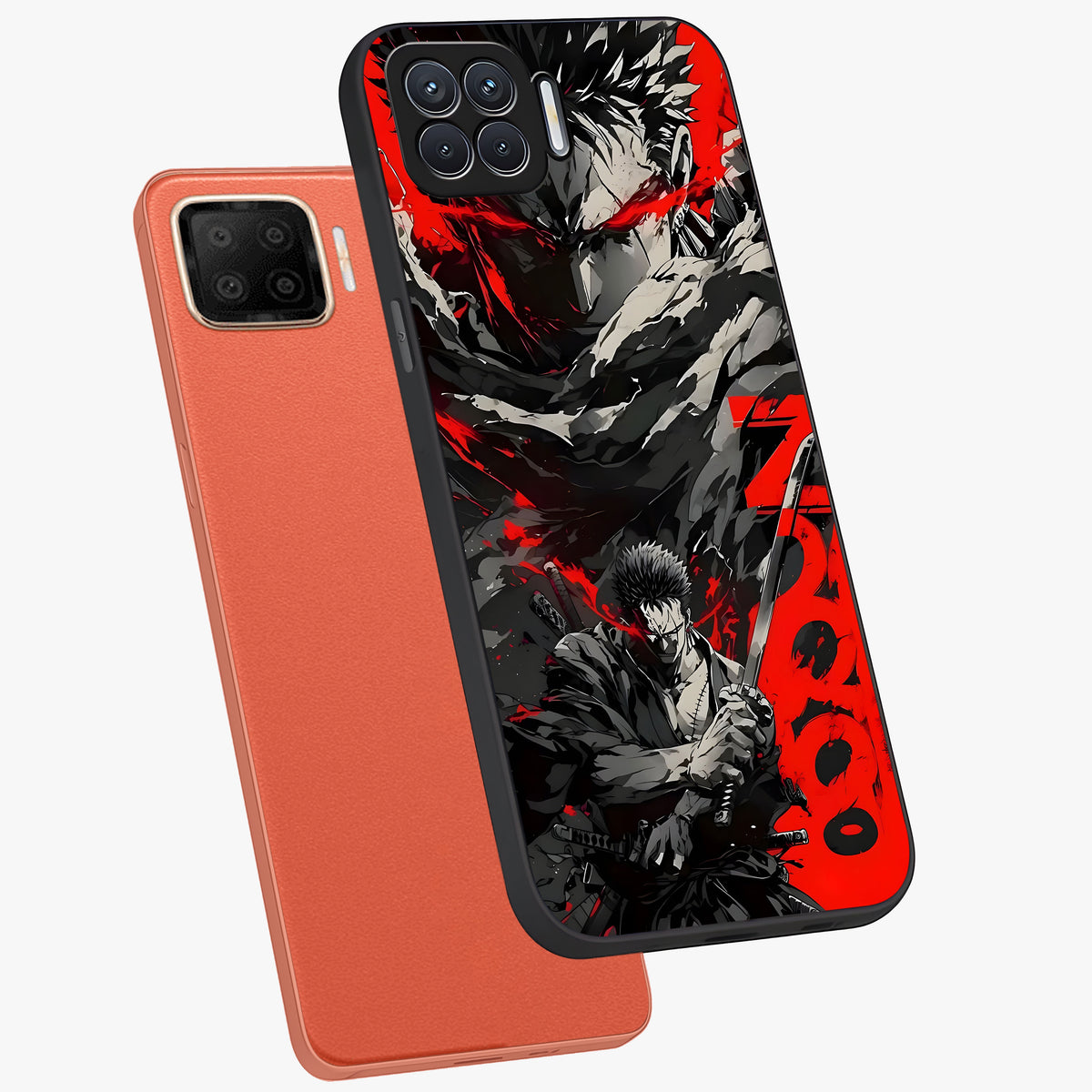 Demon Sword Resolve Glass Case displayed in angled mockup highlighting powerful demon sword illustration with dark fantasy aesthetic.