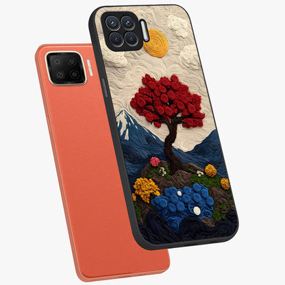 Eternal Nature Tapestry Glass Case displayed in angled mockup highlighting detailed botanical pattern with artistic aesthetic.