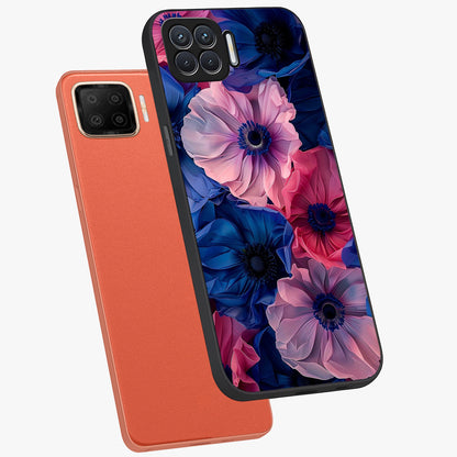 Flower Paper Art Pattern Glass Case displayed in angled mockup highlighting layered paper flower design with artistic aesthetic.