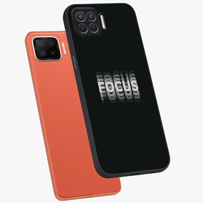 Focus Mode On Glass Case displayed in angled mockup highlighting clean minimal text artwork with modern aesthetic style.